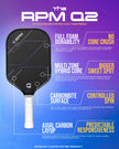 RPM Q2 16mm Hybrid Flat Top Pickleball Paddle