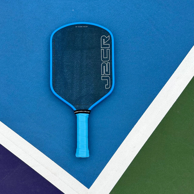 Honolulu J2CR Crystal Blue - 6.0" Extended Handle Pickleball Paddle